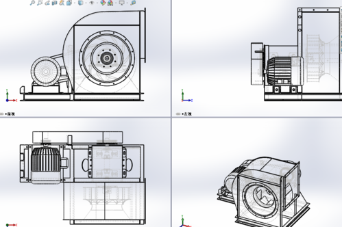 离心风机三维结构图
