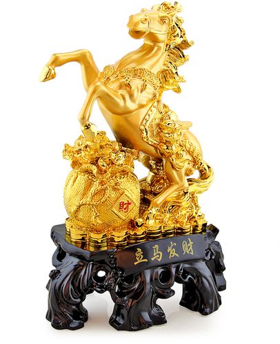 立马发财工艺品马摆件客厅居家装饰品摆设办公室招财创意风水礼品