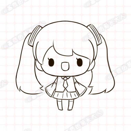 q版初音未来手绘简笔画图片