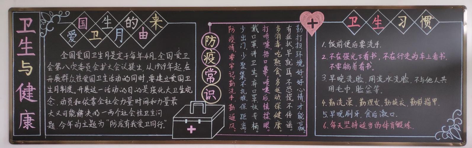 上党区实验小学 "爱国卫生运动"主题黑板报优秀作品展示