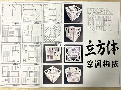 上个学期的立方体构成作业,用了很多周完成模型和图纸
