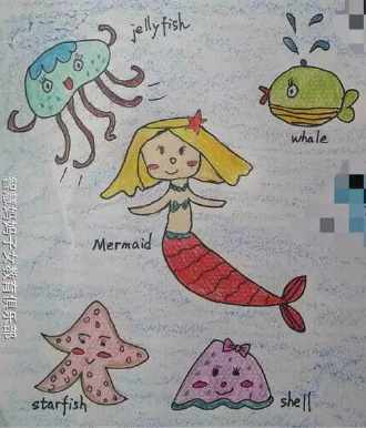 一年级数学美人鱼主题手抄报 一年级数学手抄报