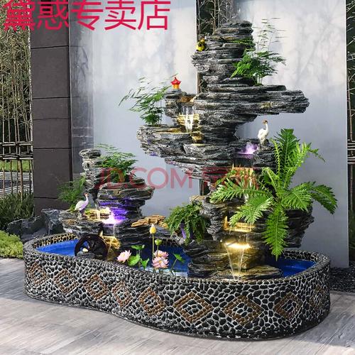 喷泉大型假山流水喷泉室内客厅阳台花园庭院鱼池别墅造景景观摆件家居