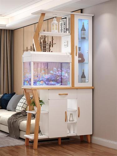 现代客厅屏风隔断玄关柜带鱼缸大额优惠券
