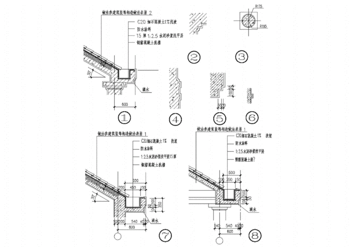 【檐口天沟大样图】檐口节点详图2.pdf 1页