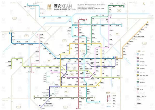 西安地铁规划图