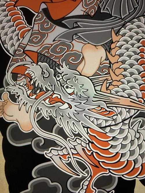 日式老传统云龙九郎手稿绘制_浮世绘怎么样_纹身_紋身