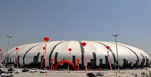 图文宁夏亲水体育中心正式竣工场馆外景