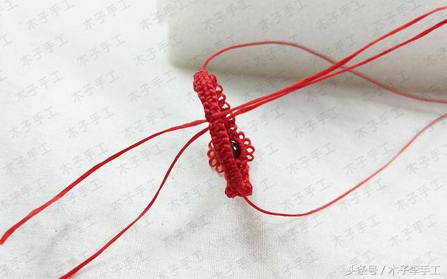 花边蕾丝红绳戒指编法图解