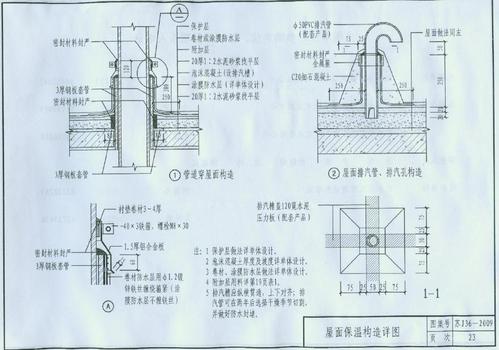 屋面排气孔做法图片哪位朋友能给一个!具体怎么做!