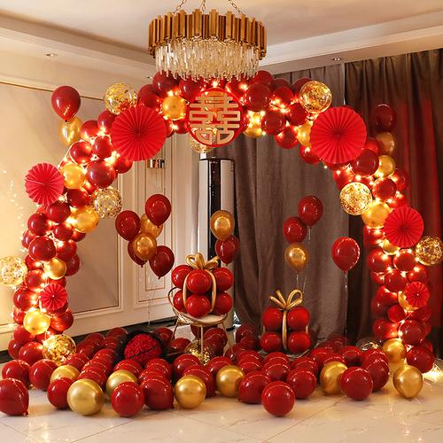 结婚气球拱门支架立柱婚房装饰场景布置开业婚庆用品