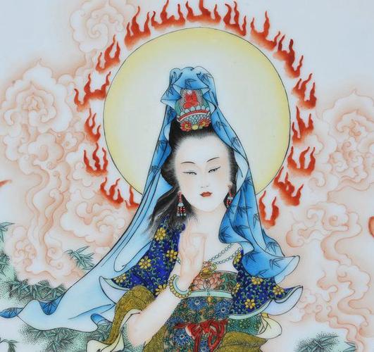 景德镇市高级工艺美术师 徐国华 古彩观音图