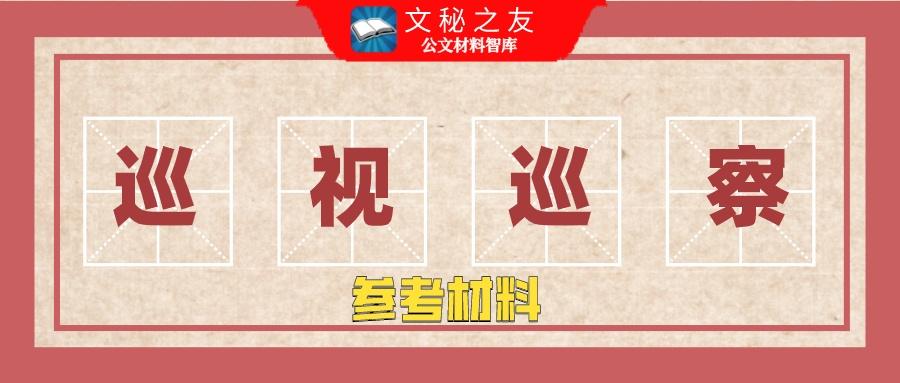 文秘之友10月份巡视巡察各类范文材料汇编