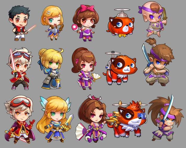 q版人物|插画|游戏原画|黑小奇 - 原创作品 - 站酷