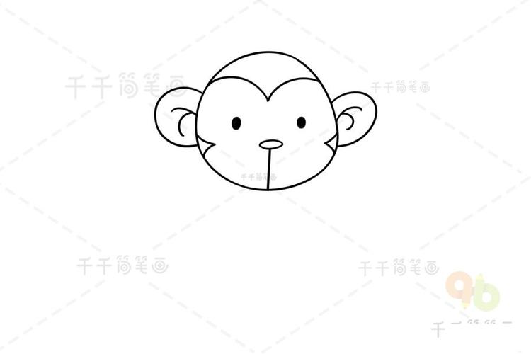 猴子简笔画 少儿绘画