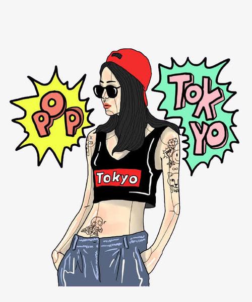 卡通时尚女孩