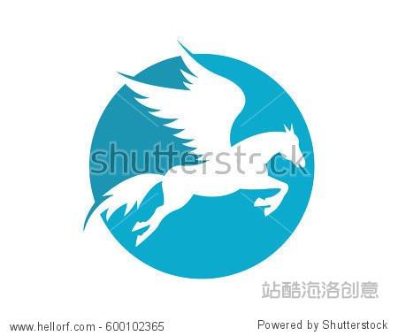 pegasus vector logo template