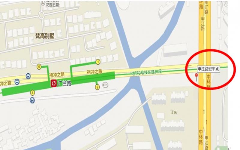 增加早 :50轨交16号线惠南站至浦东校区接驳车(即停即走),班车停靠点