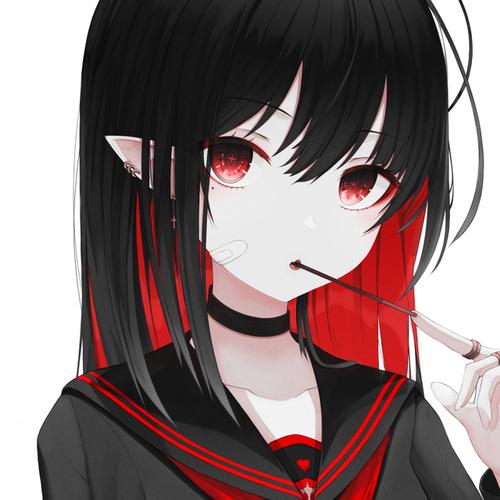 动漫头像:少女红瞳头像分享,二次元中最受欢迎的瞳色