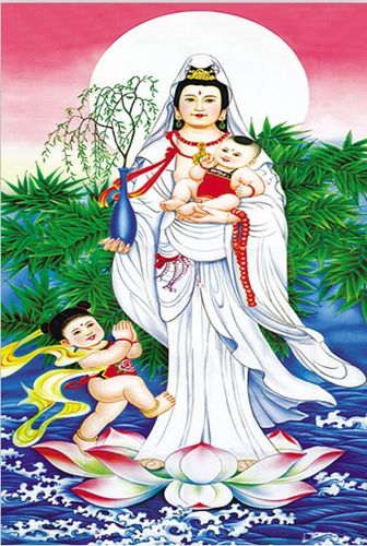 立体画 三维佛像画像 观音送子画像批发 25*35cm