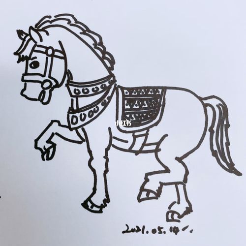 简笔画-马_简笔画_我的随手画_文化_绘画