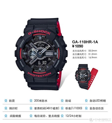 casio 卡西欧 g-shock 经典黑红系列 ga-110hr-1a开箱