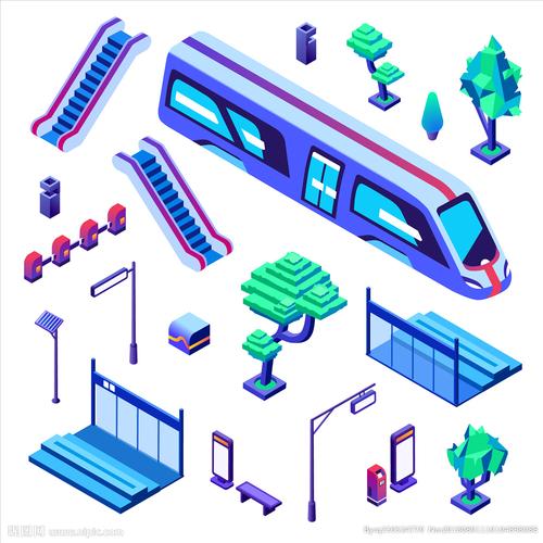 地铁设备卡通图片