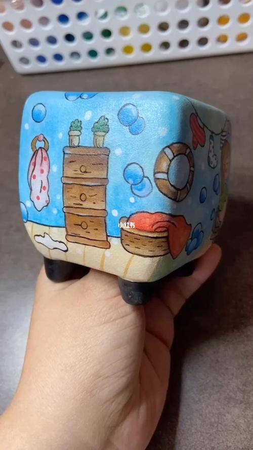 画完喽～多肉手绘花盆_手绘_手绘多肉花盆_文化_绘画