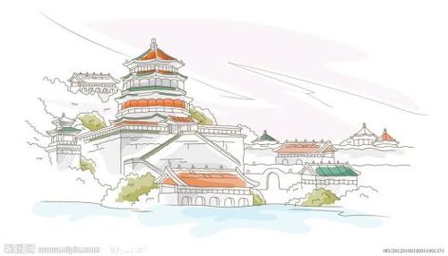 古代建筑物简笔画彩色 简笔画图片大全-蒲城教育文学网