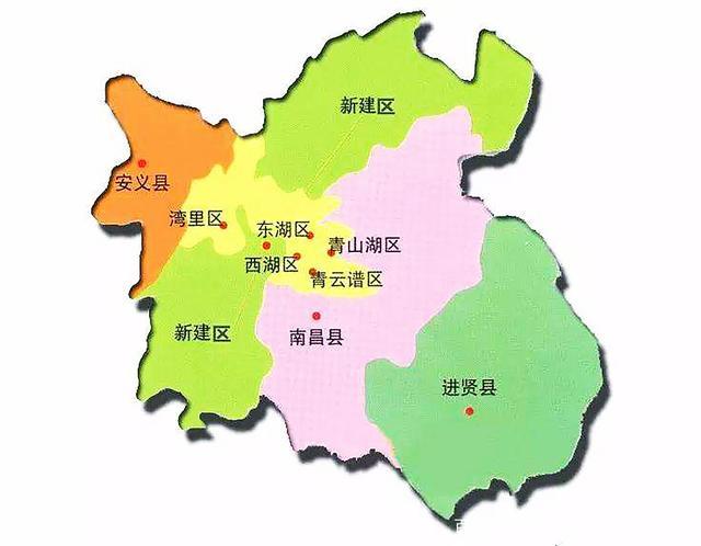 南昌市行政区划图.