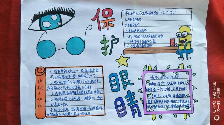爱护心灵之窗,享受"睛彩"人生 ---南街小学三(5)班"爱眼护眼"手抄报