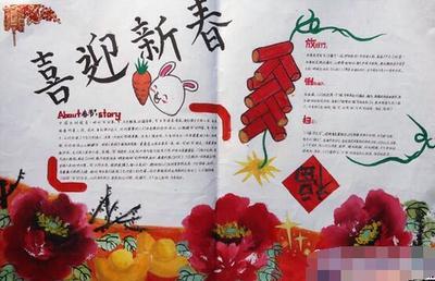 迎新春庆春节手抄报 喜迎新春手抄报