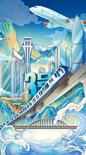 乘着轻轨游重庆