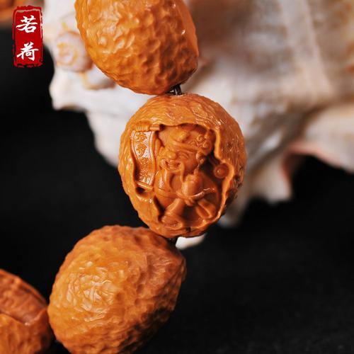 曹乐款卡通财神 橄榄核雕刻 纯天然精品橄榄胡核雕 男厂家直销