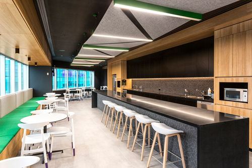 办公楼小茶吧装修设计注意事项,怎样装潢设计投资公司办公室?