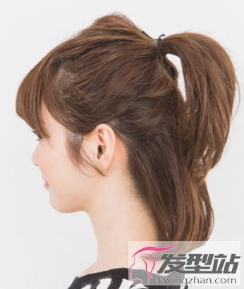 中短发高马尾可爱又减龄_发型站_与