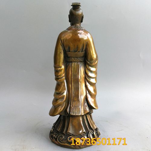 开光纯铜财神爷范蠡神像招财兴商文财神佛像风水铜器商铺家饰品_7折