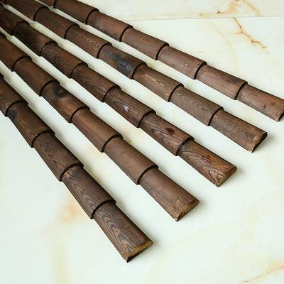 厂家直销防腐木碳化木凉亭瓦片竹节瓦实木竹瓦户外凉亭木竹瓦片