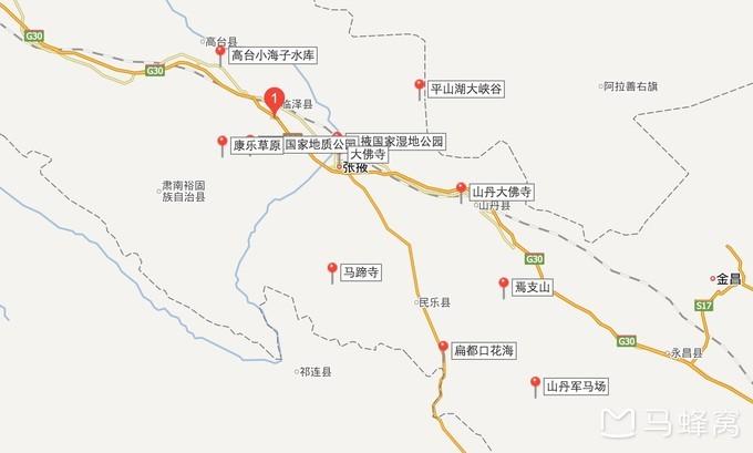            张掖景区分布图