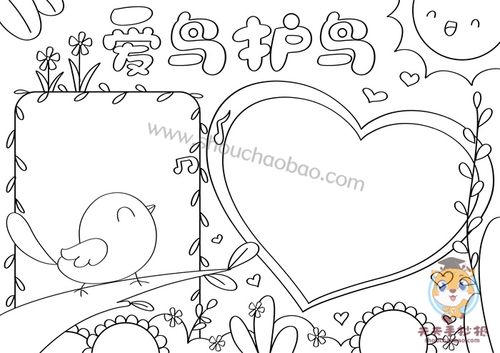 小学生爱鸟护鸟手抄报怎么画好看爱鸟护鸟手抄报内容文字怎么写