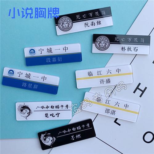 现货原耽小说胸牌牌名札段嘉衍路星辞林秋石阮南胸针