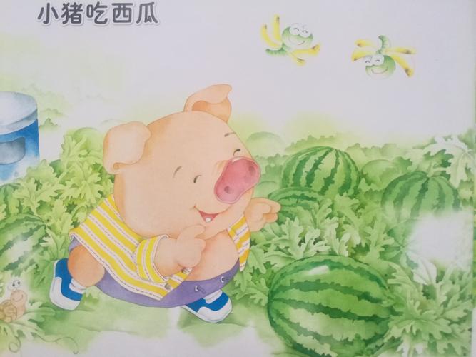 绘本故事《小猪吃西瓜》
