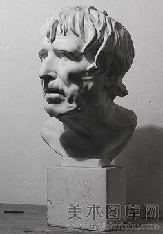 石膏像,阿格里巴石膏像,侧面阿格里巴,阿格里巴石膏像 meishutuku.