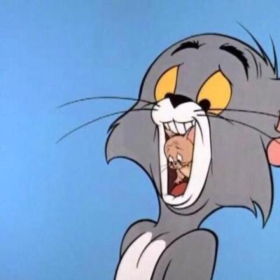 可爱的一对两张抖音猫和老鼠情侣头像高清图片