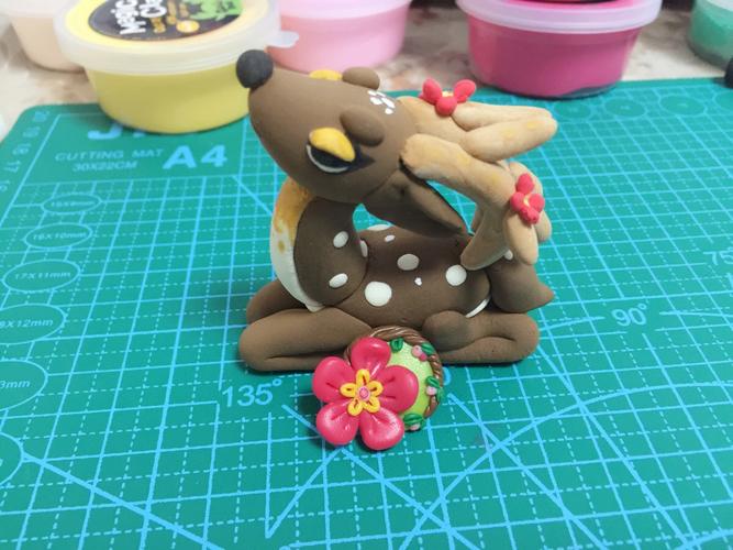 超轻粘土梅花鹿