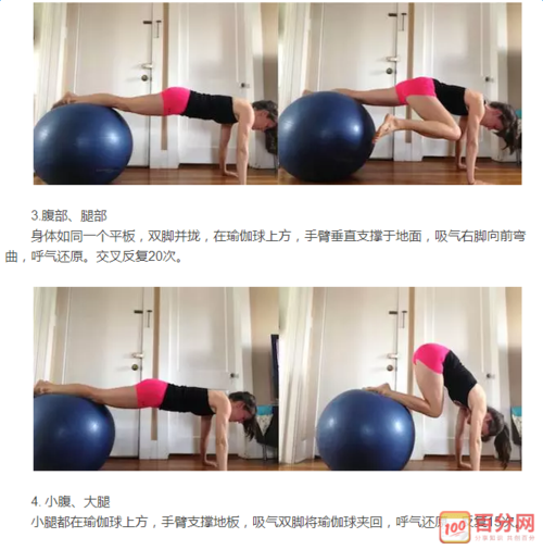 最新瑜伽球减肥瘦腰图解