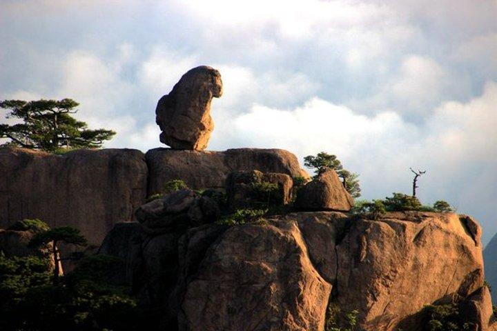 猴子观海,这里的海当然指的是云海.拉近一点儿.再拉近一点儿