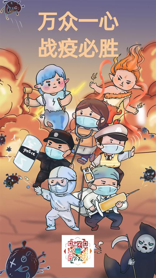 amc疫情防范众志成城预防新型肺炎冠状病毒扁平简约健康宣传海报