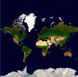 常见的世界地图上,为什么南极洲看起来面积比亚洲欧洲