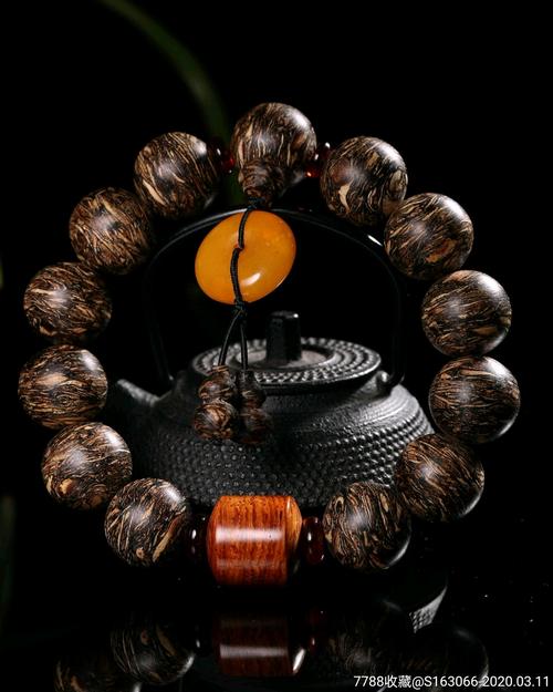 印尼加里曼丹沉水级18mm沉香佛珠手串